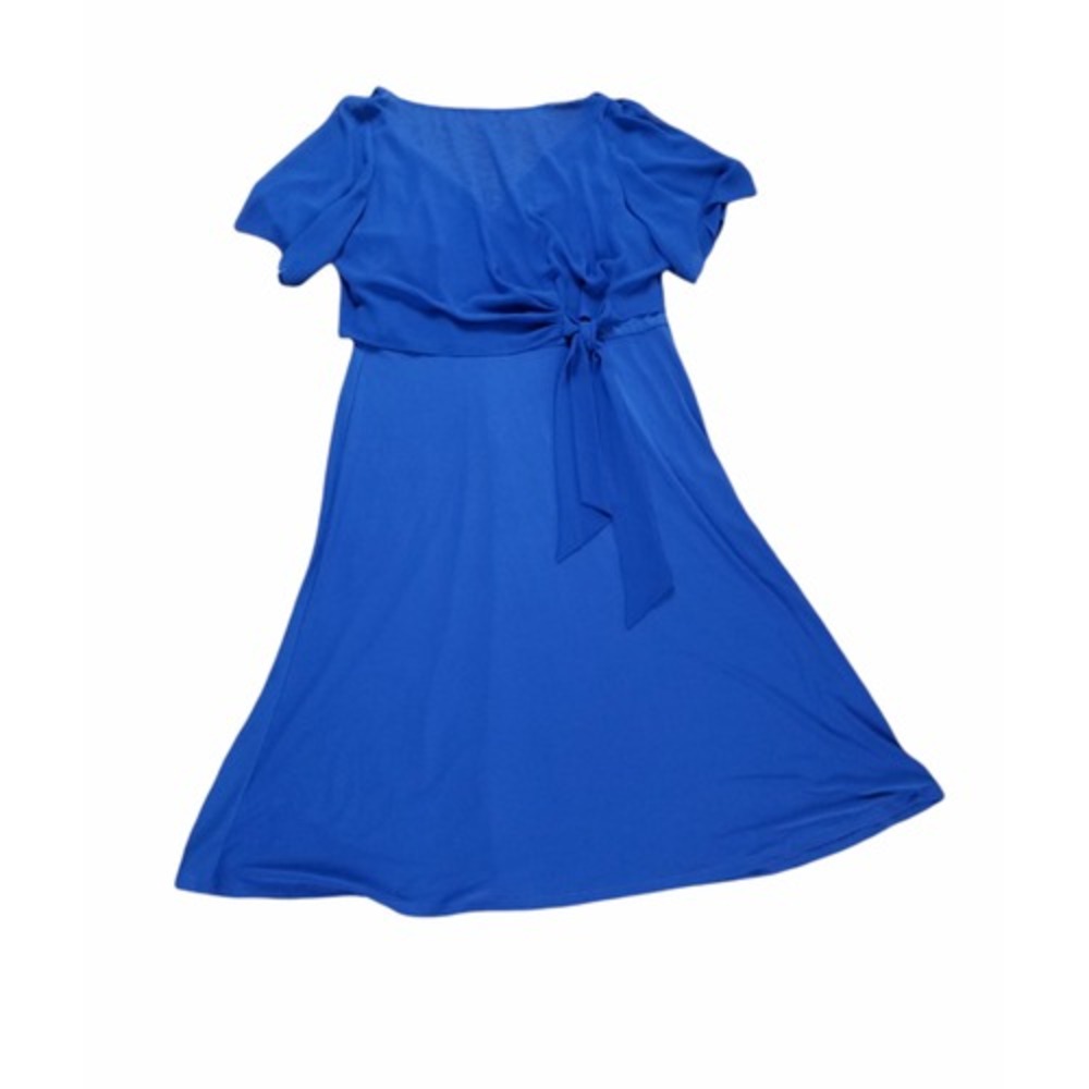 Lauren Ralph Lauren Dress Women 16 Blue New Sapphire Tie Knot Cocktail A-Line